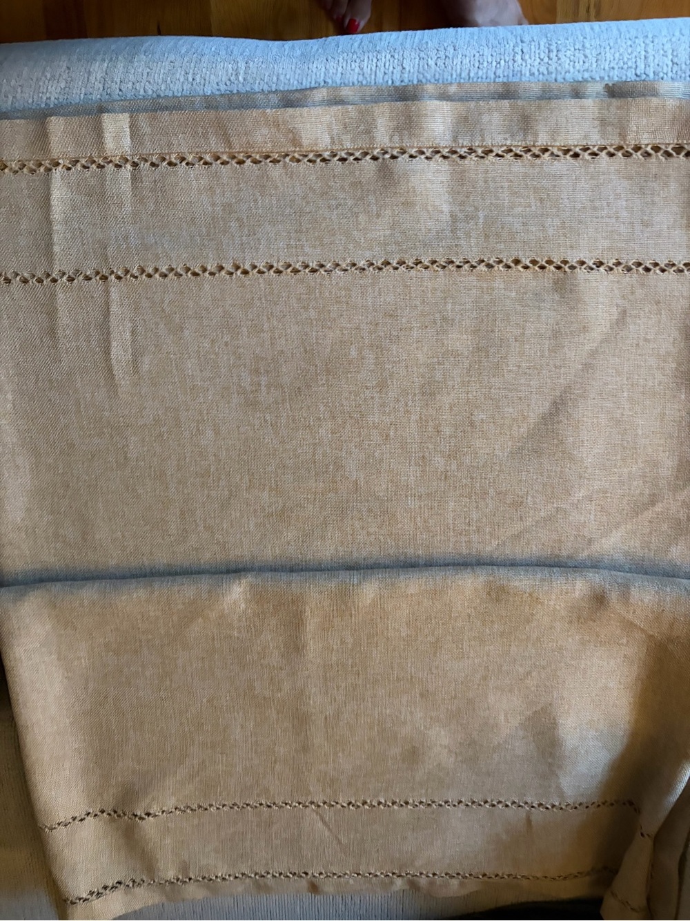 Table cloth -camel colored 102” X 118”